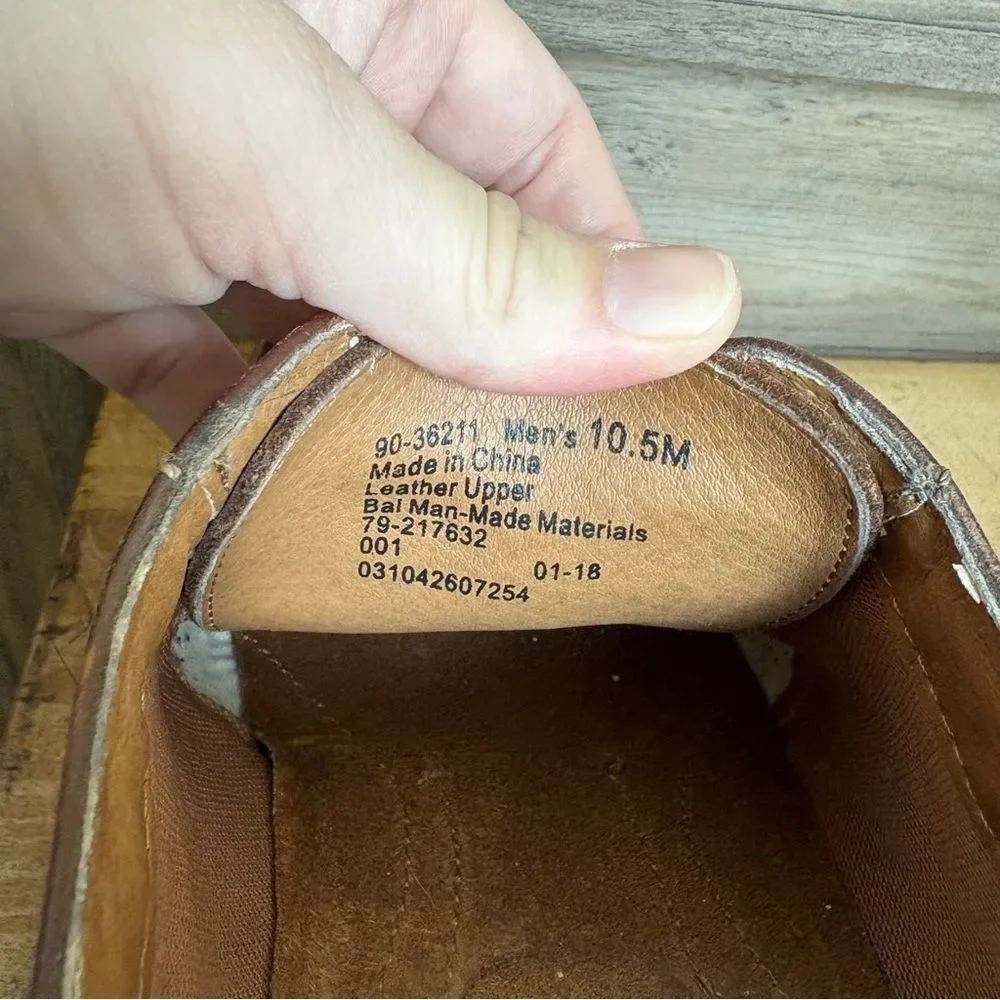 Dockers Classic Brown Leather Derby Shoes Men's sz 10.5 preworn